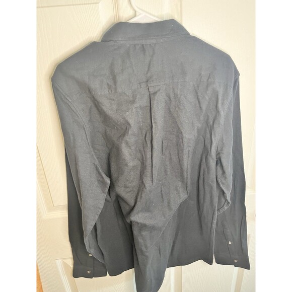 Men's 14TH & UNION NORDSTROM Black Flannel Shirt Large NEW NWT Trim Fit - Picture 7 of 11
